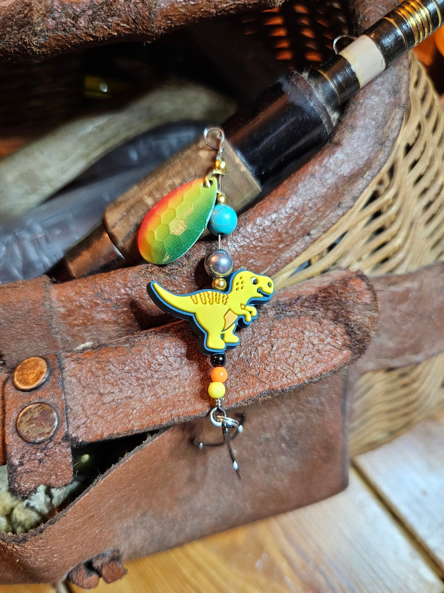 "Prehistoric Pals" fishing spinners