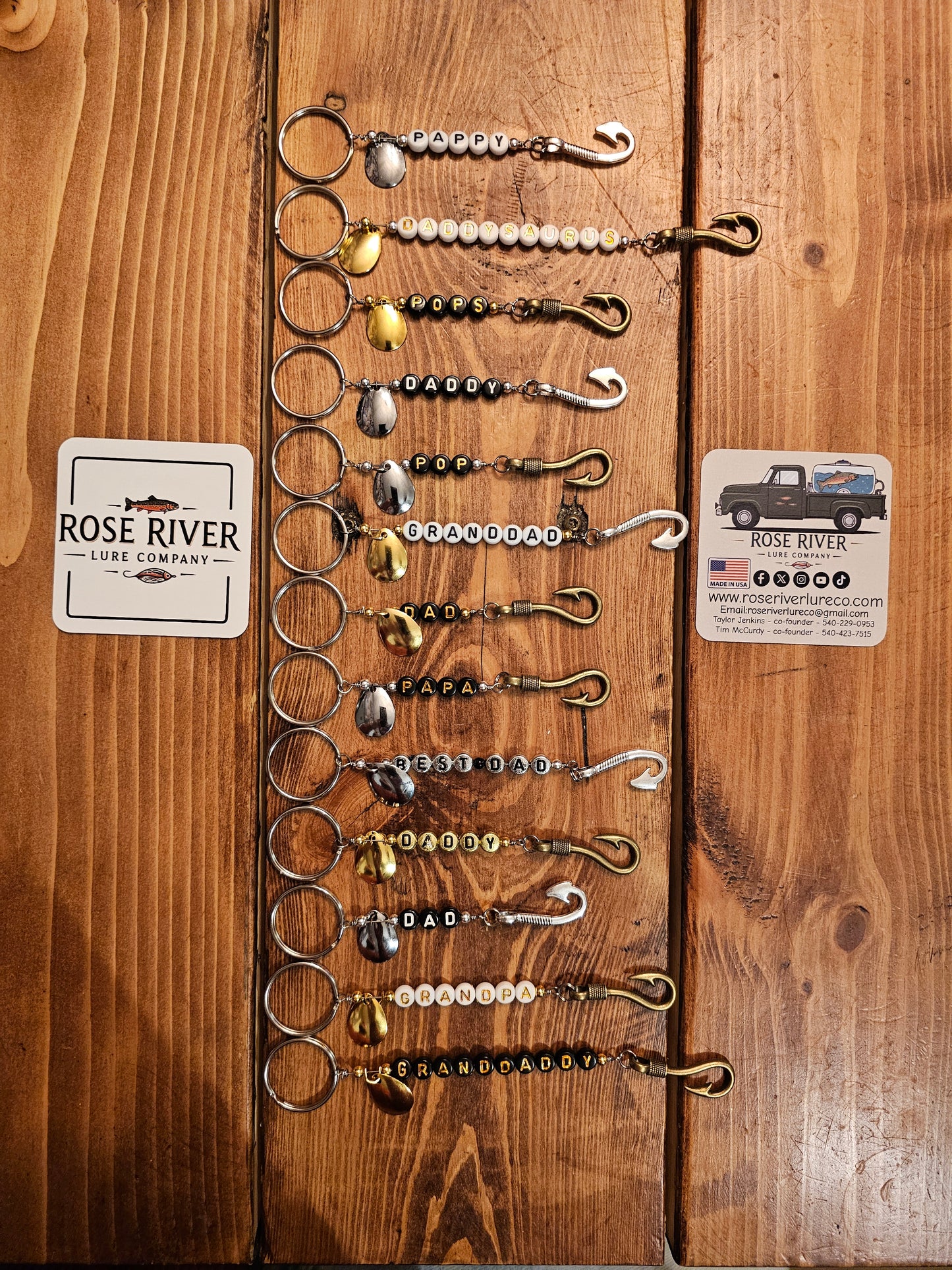 Father's day fishing lure keychain